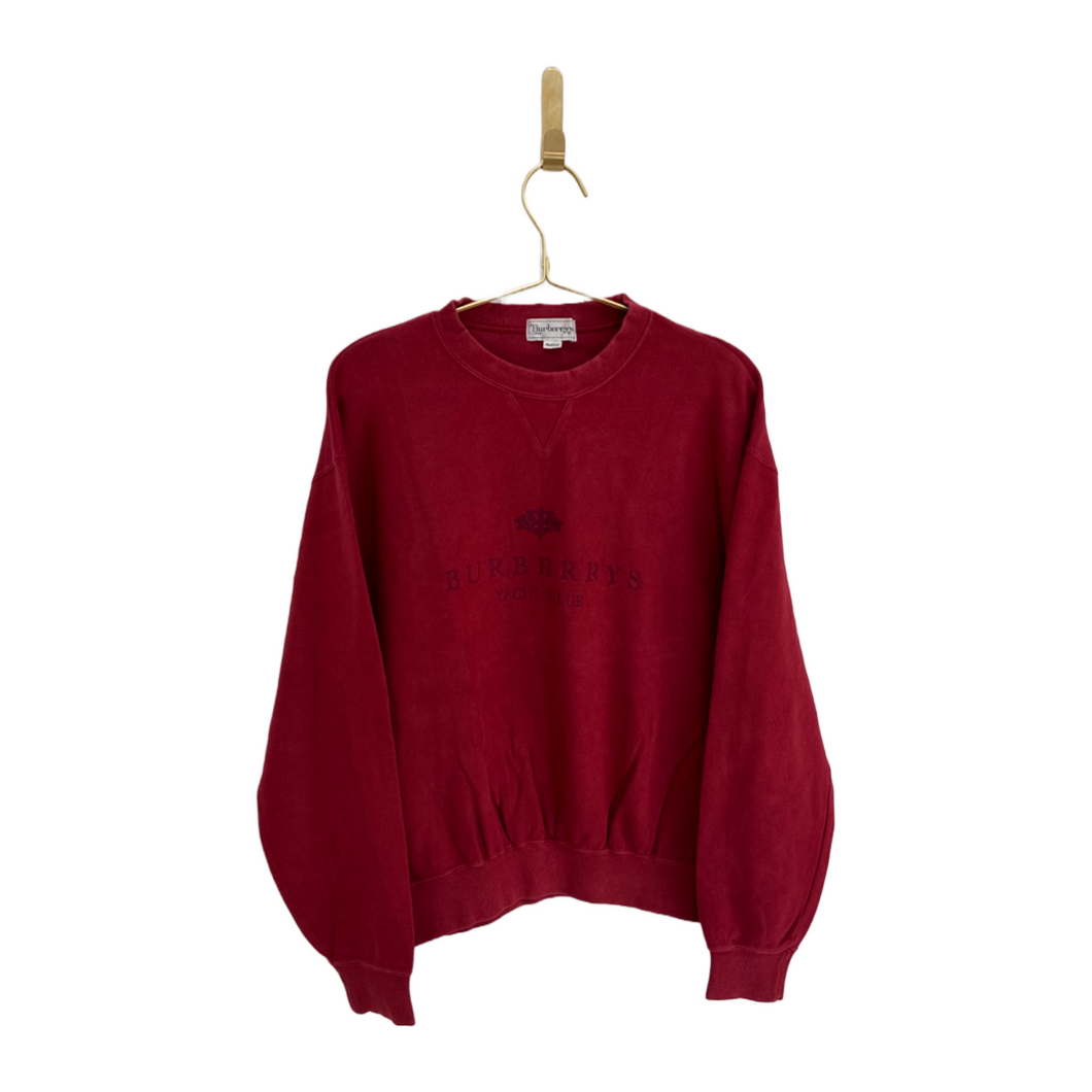Burberry Red Spellout Crewneck