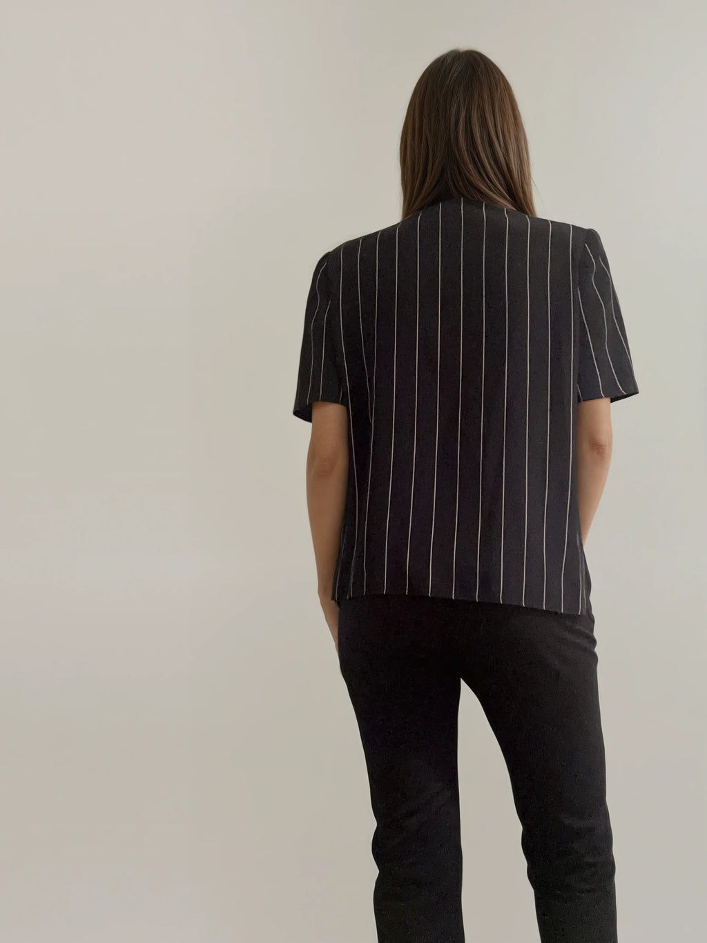 Valentino Pinstripe Navy Blazer