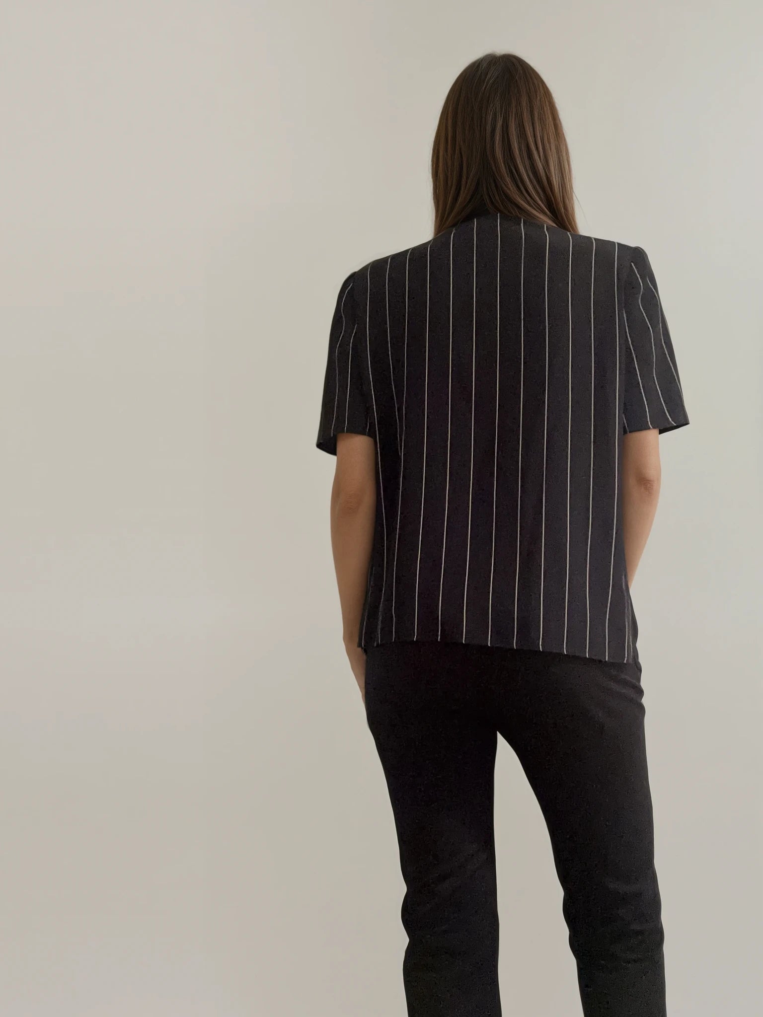 Valentino Pinstripe Navy Blazer