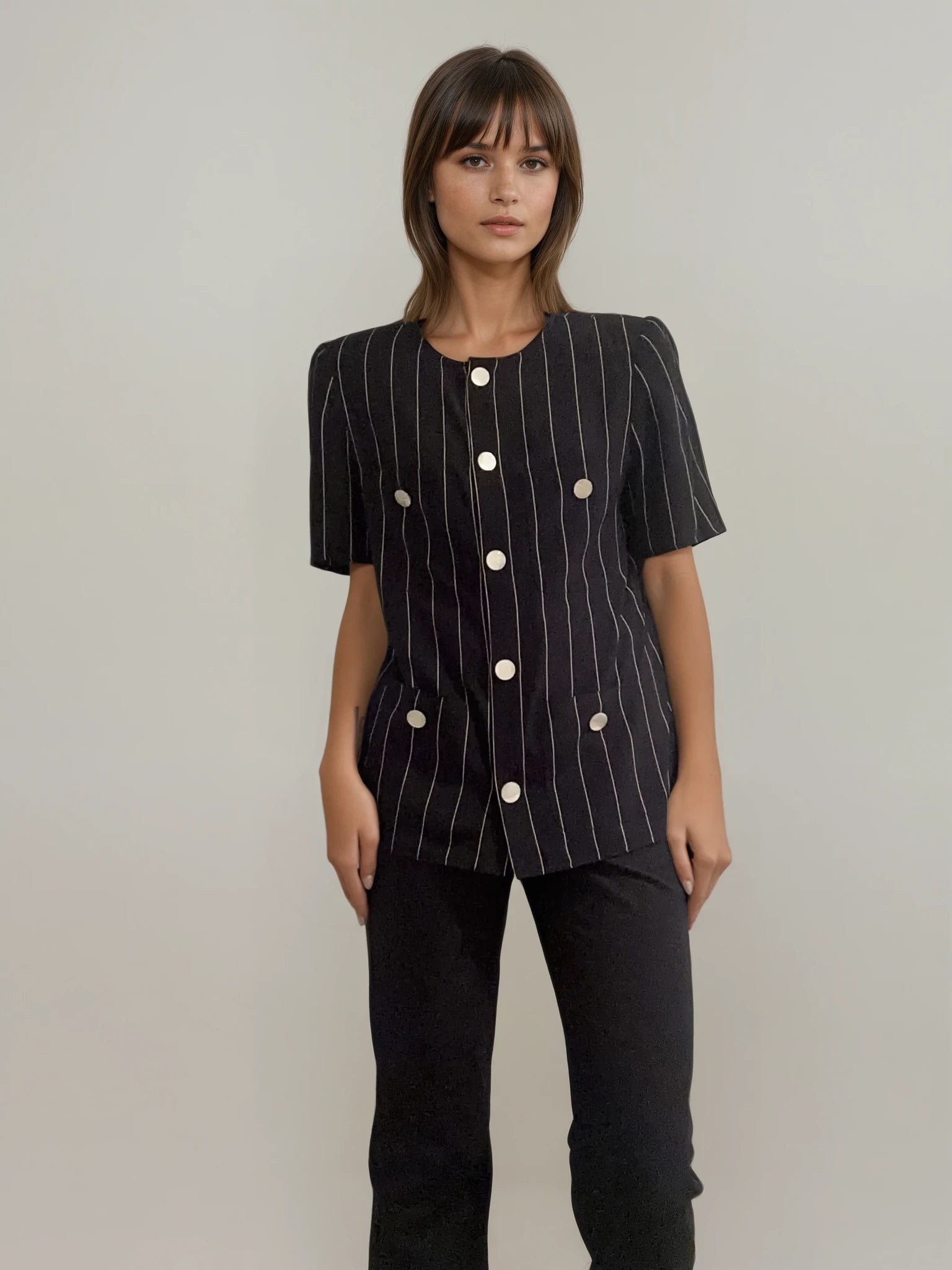 Valentino Pinstripe Navy Blazer