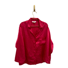 Load image into Gallery viewer, Dior Red Satin Logo Button Down
