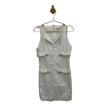 Load image into Gallery viewer, Valentino White Button Mini Dress
