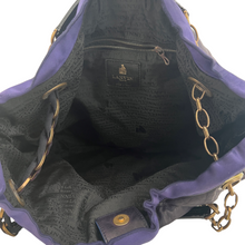 Load image into Gallery viewer, Lanvin Purple Leather Quilted Hobo Bag

