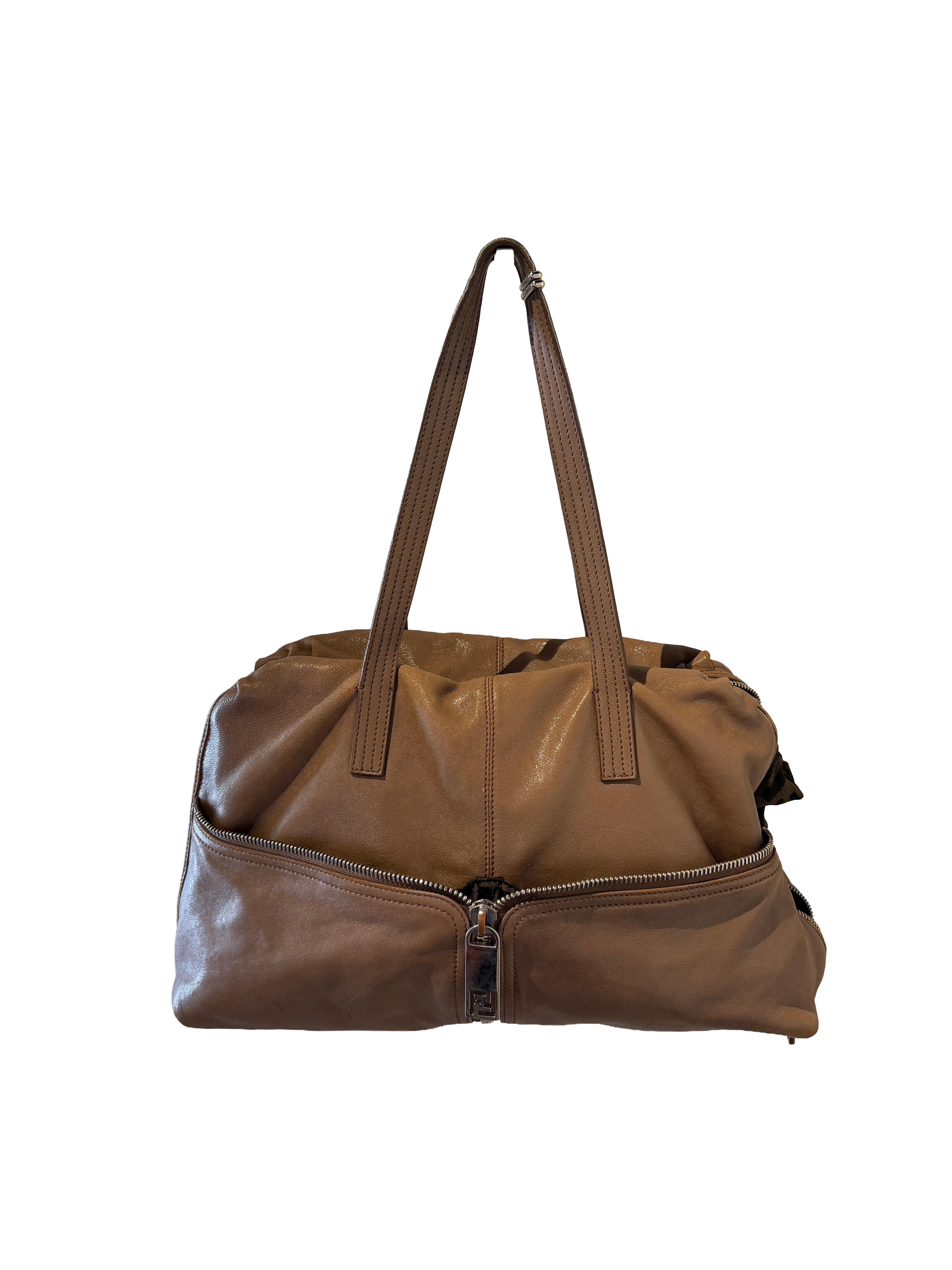 Fendi Brown Leather Shoulder Bag
