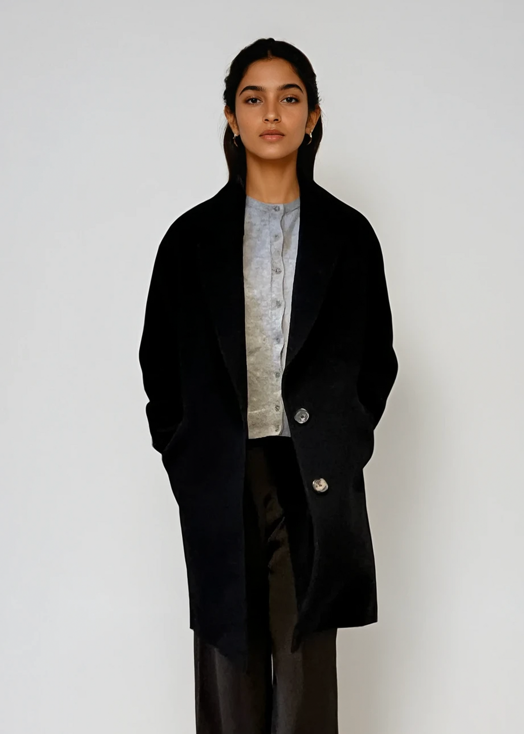 Isabel Marant Black Wool Blend Coat