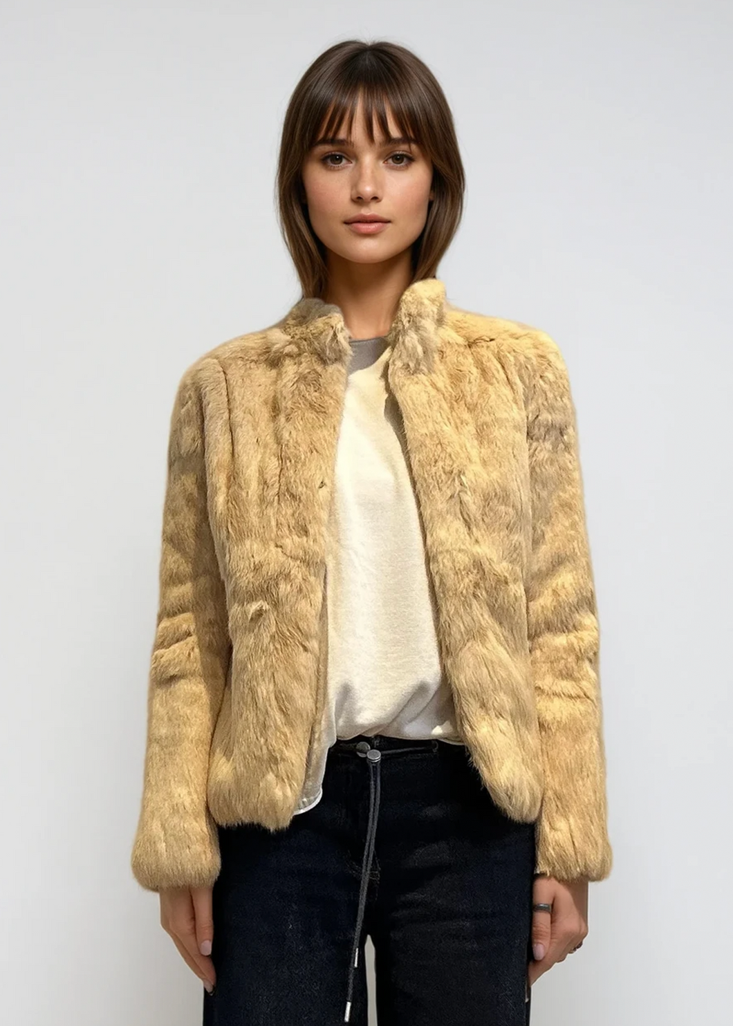 Cream Fur Coat