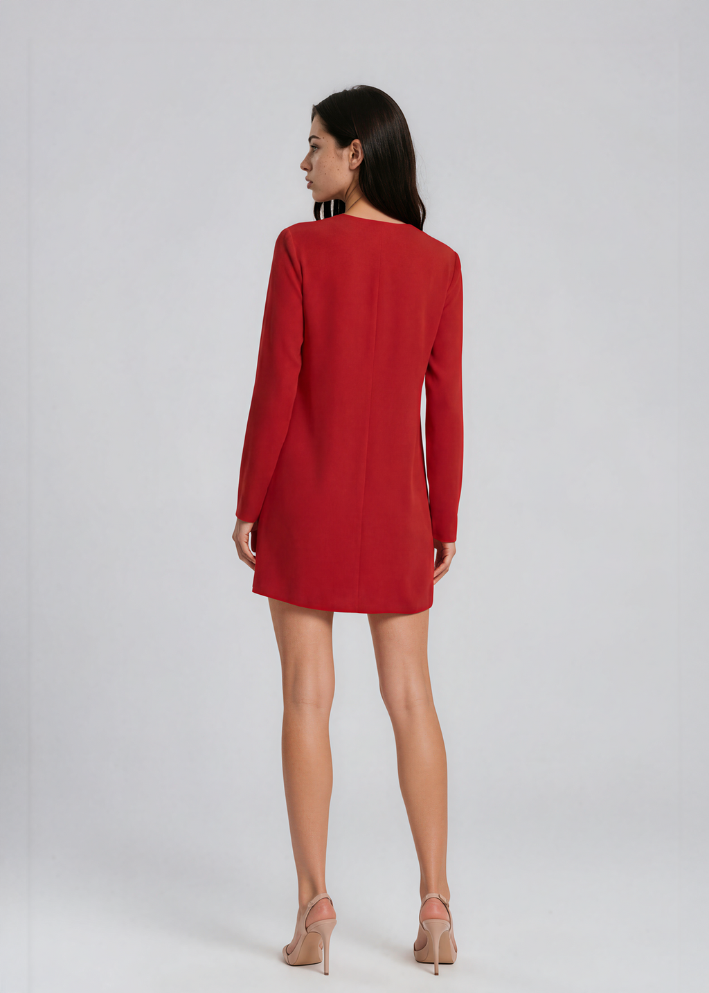 Ralph Lauren Red Long Sleeve Mini Dress