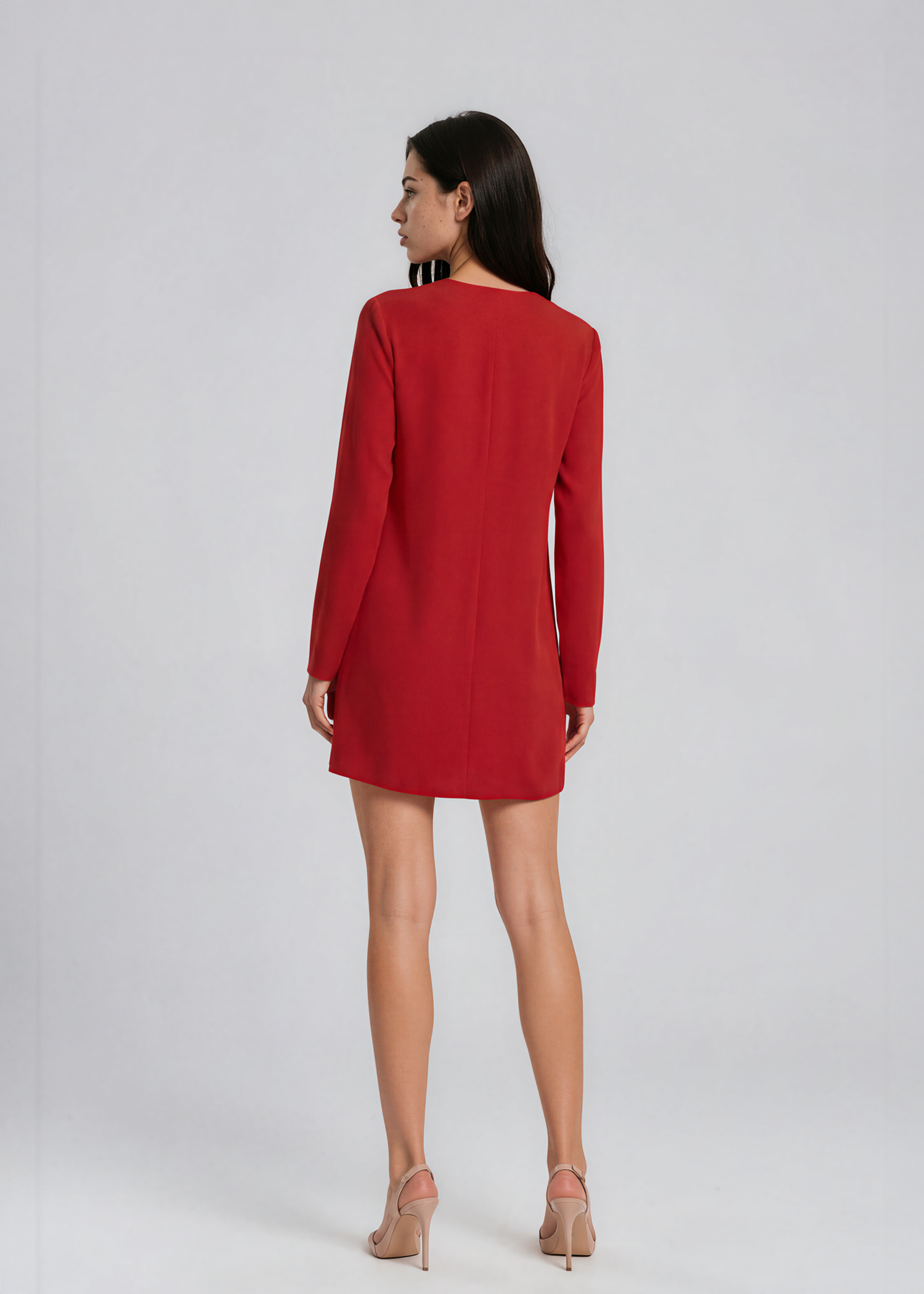 Ralph Lauren Red Long Sleeve Mini Dress