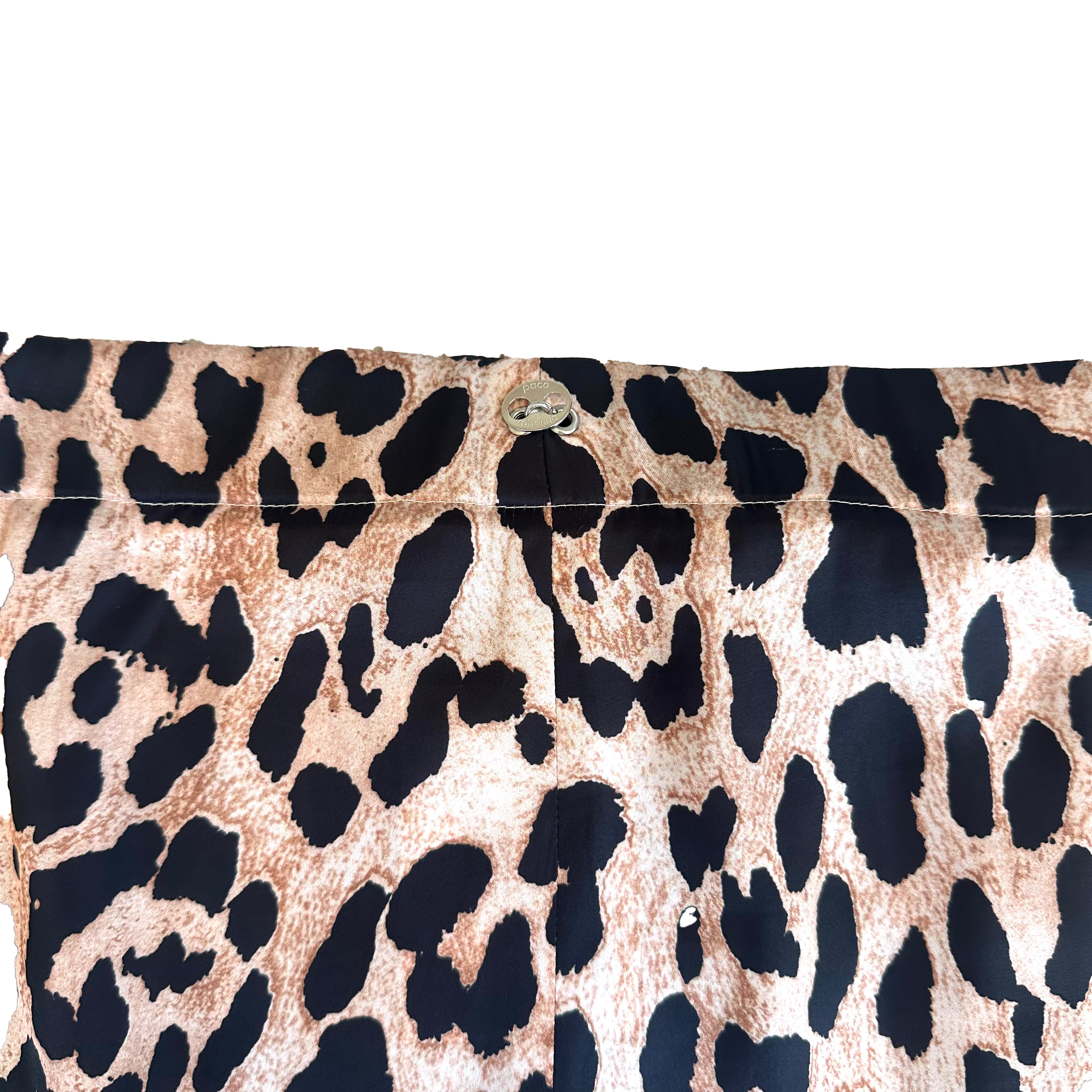 Paco Rabanne Leopard Silk Shorts