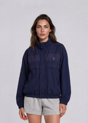 YSL Navy Conrast Bomber