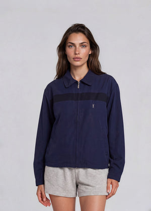 YSL Dark Navy Stripe Bomber