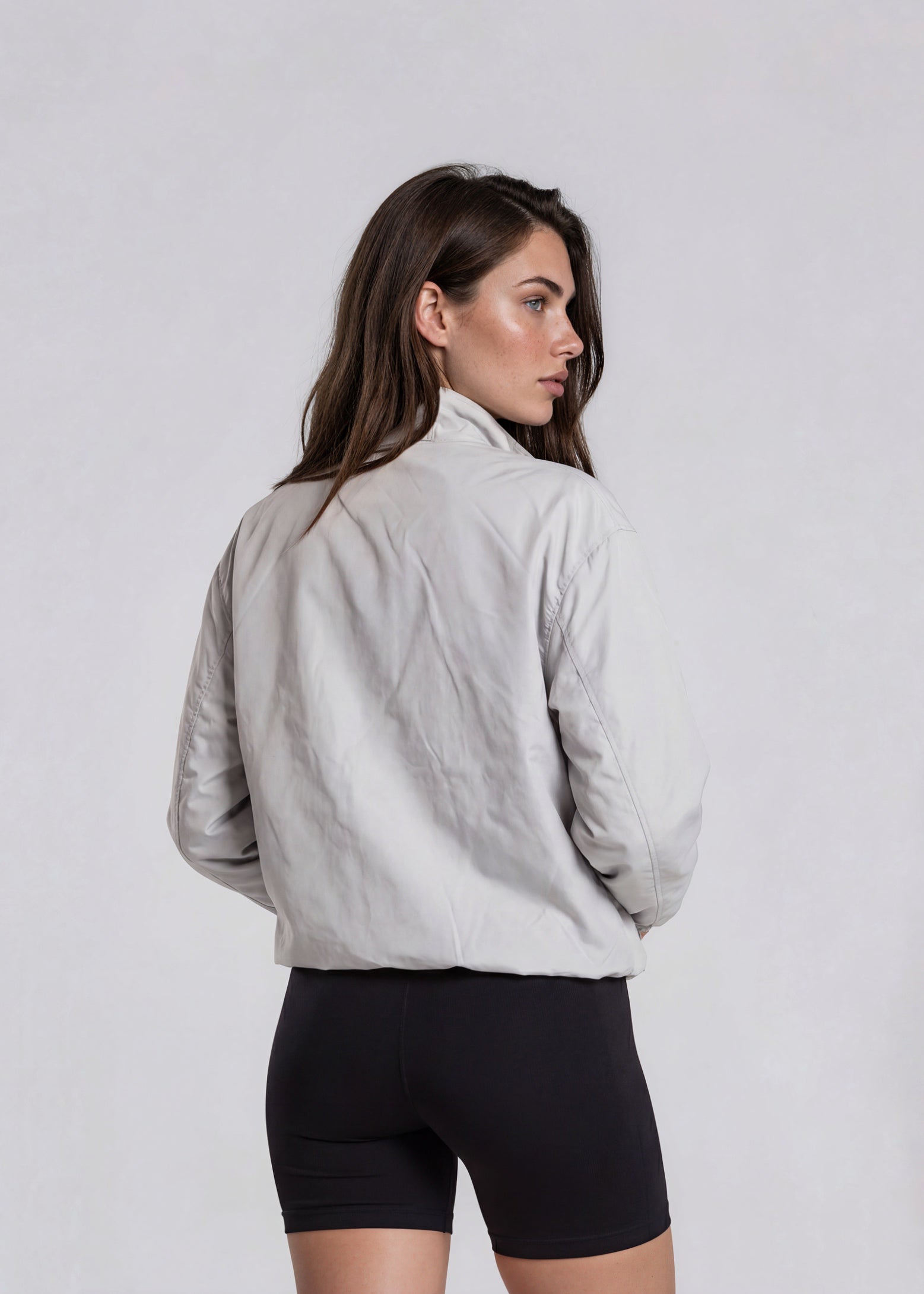 YSL Light Grey Zip Bomber