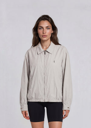 YSL Light Grey Collared Bomber