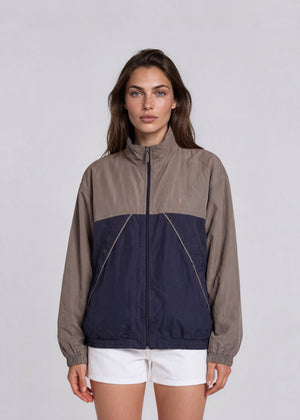 YSL Dark Grey and Navy Contrast Bomber