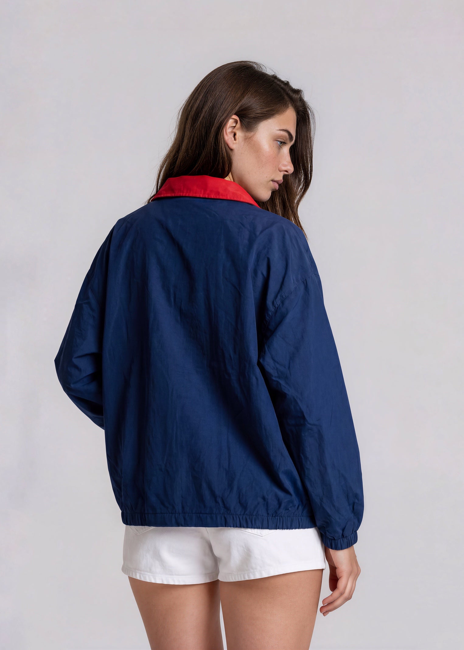 YSL Navy Bomber with Red Collar