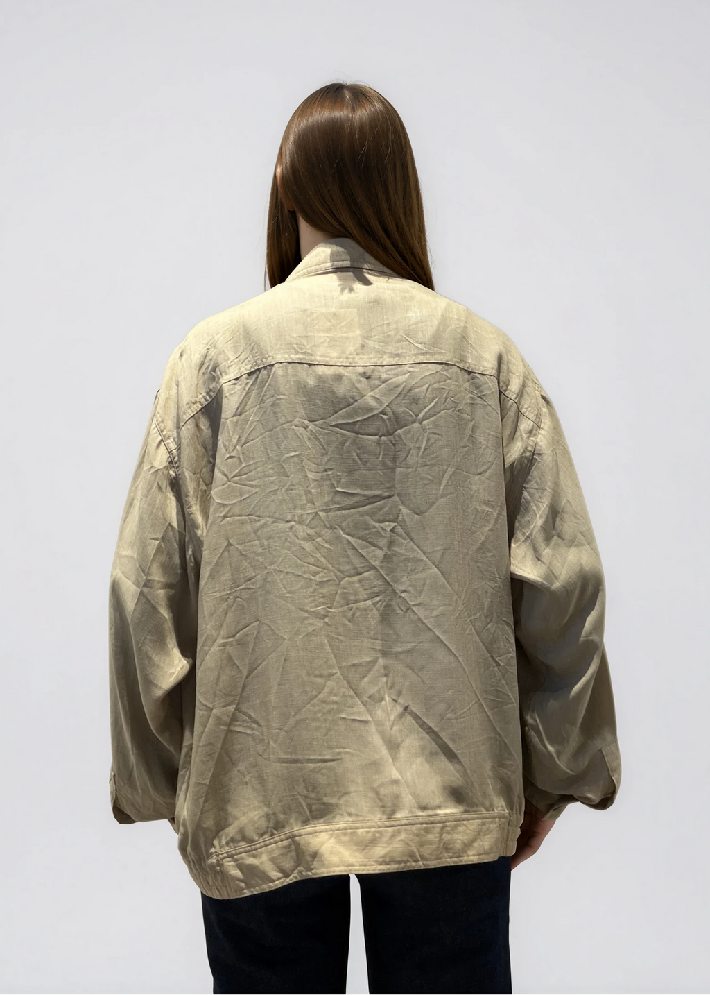 YSL Tan Linen Pocket Bomber