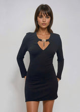 Load image into Gallery viewer, Cavalli Black V Neck Dress
