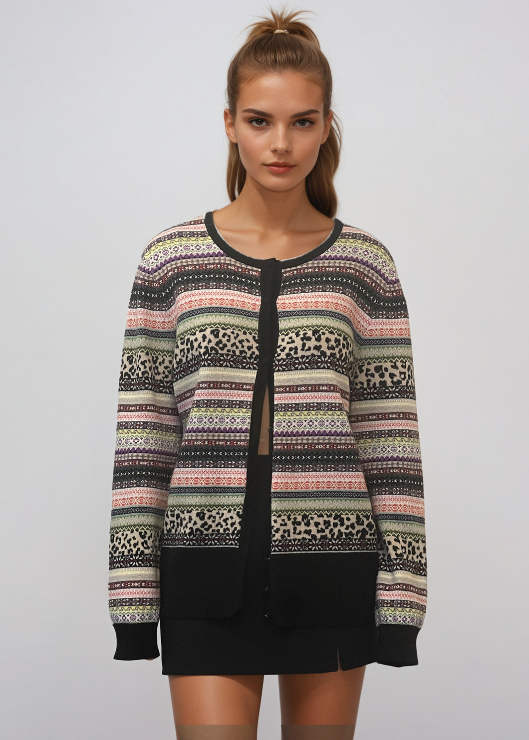 Valentino Colorful Printed Cardigan