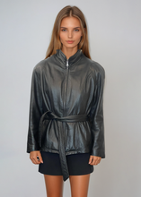 Load image into Gallery viewer, Black Insulated Leather Jacket
