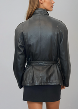 Load image into Gallery viewer, Black Insulated Leather Jacket
