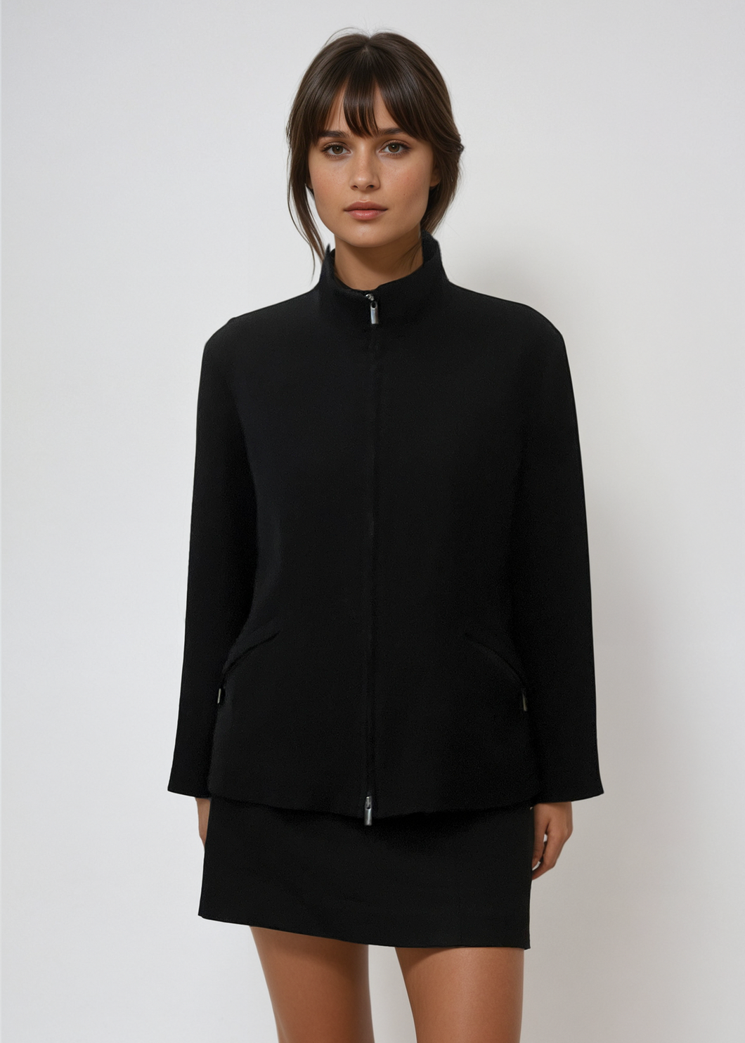 Armani Black Double Zip Jacket