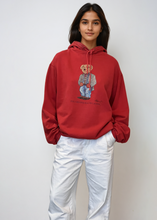 Load image into Gallery viewer, Ralph Lauren Red Polo Bear Hoodie
