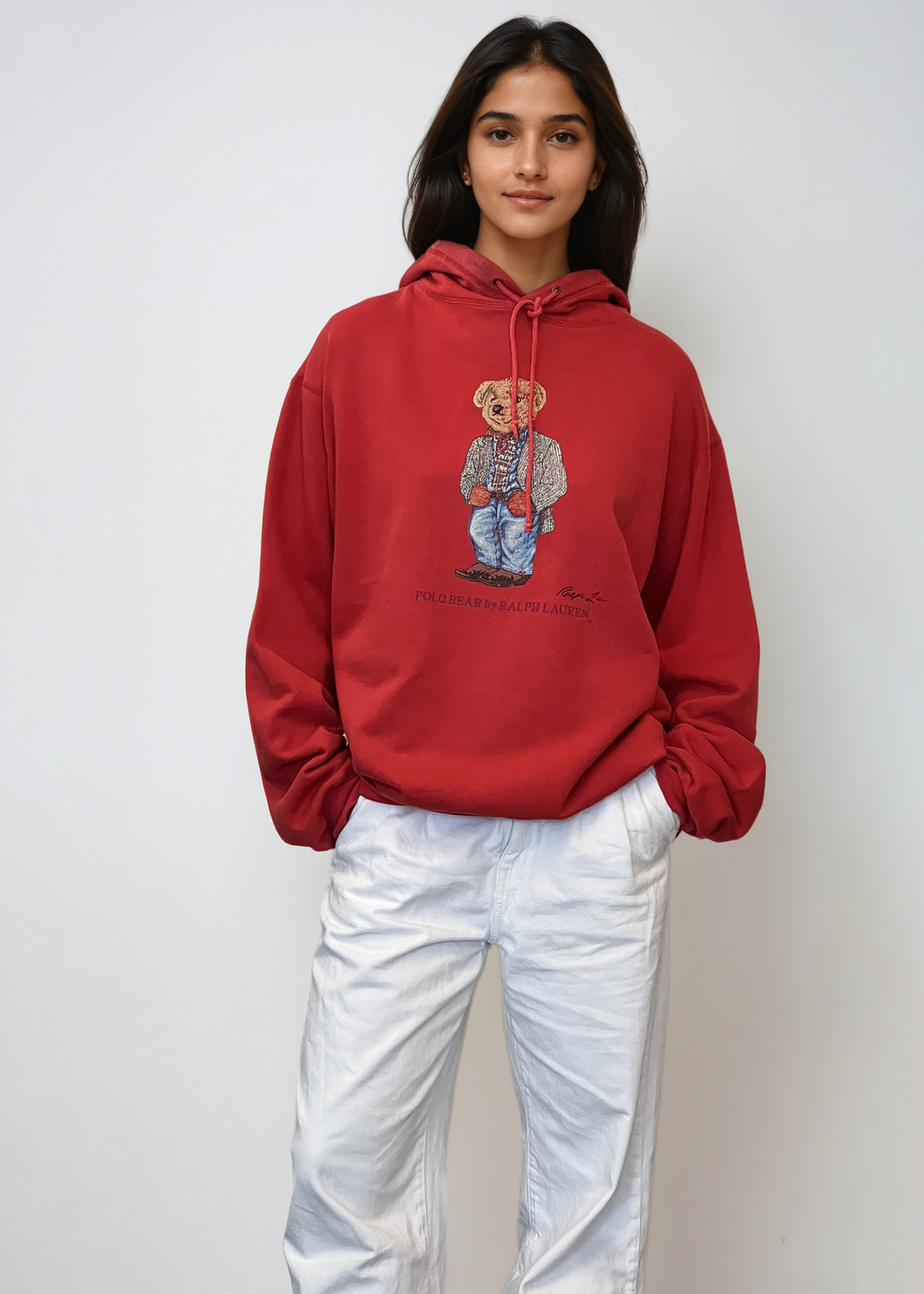 Ralph Lauren Red Polo Bear Hoodie