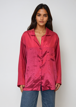 Load image into Gallery viewer, Dior Pink Satin Logo Button Down
