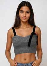 Load image into Gallery viewer, Valentino Grey and Black Sweater Tank
