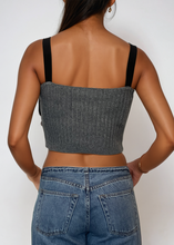 Load image into Gallery viewer, Valentino Grey and Black Sweater Tank
