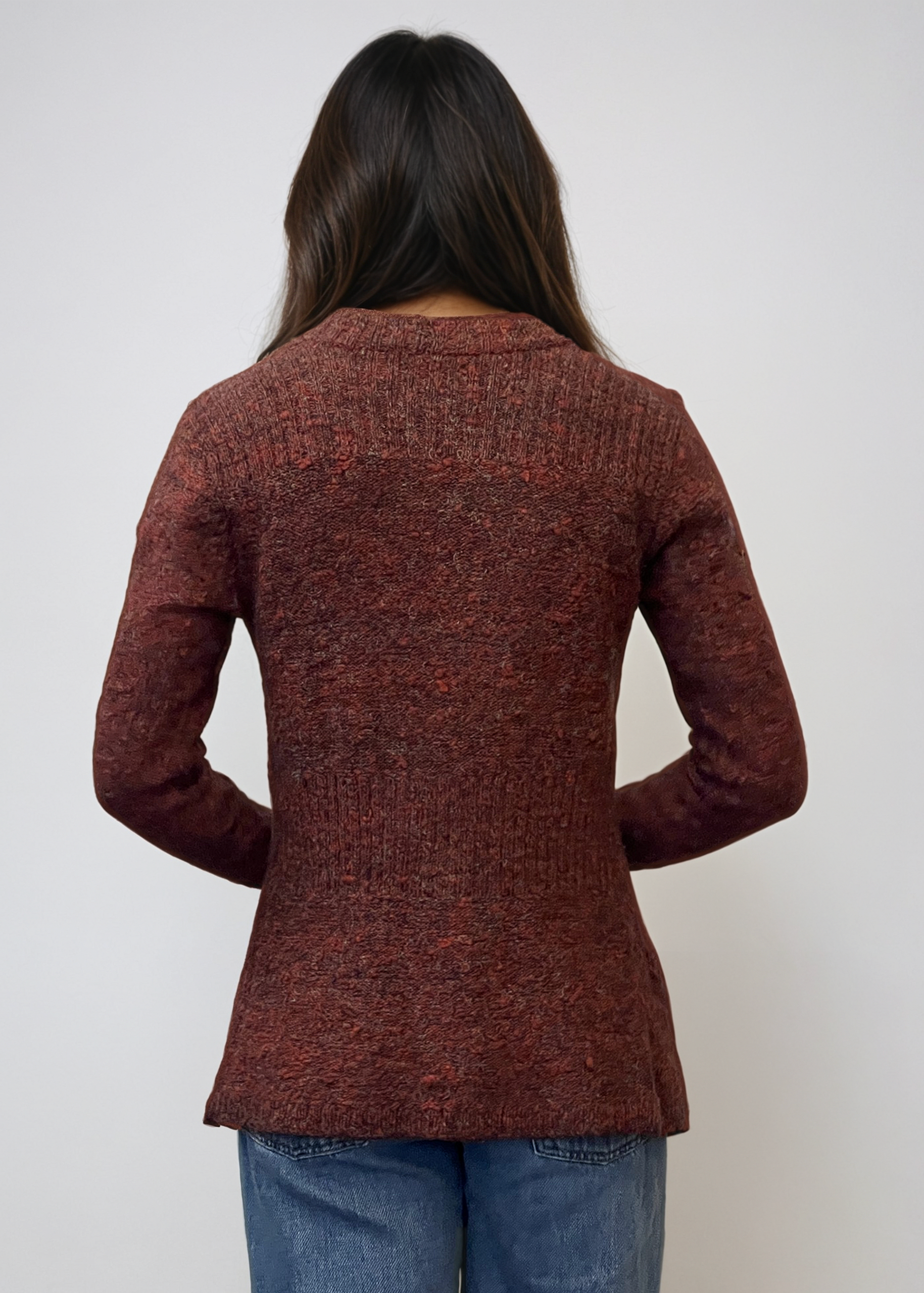 YSL Burgundy Cardigan
