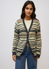 Load image into Gallery viewer, Missoni Grey and Blue Striped Cardigan
