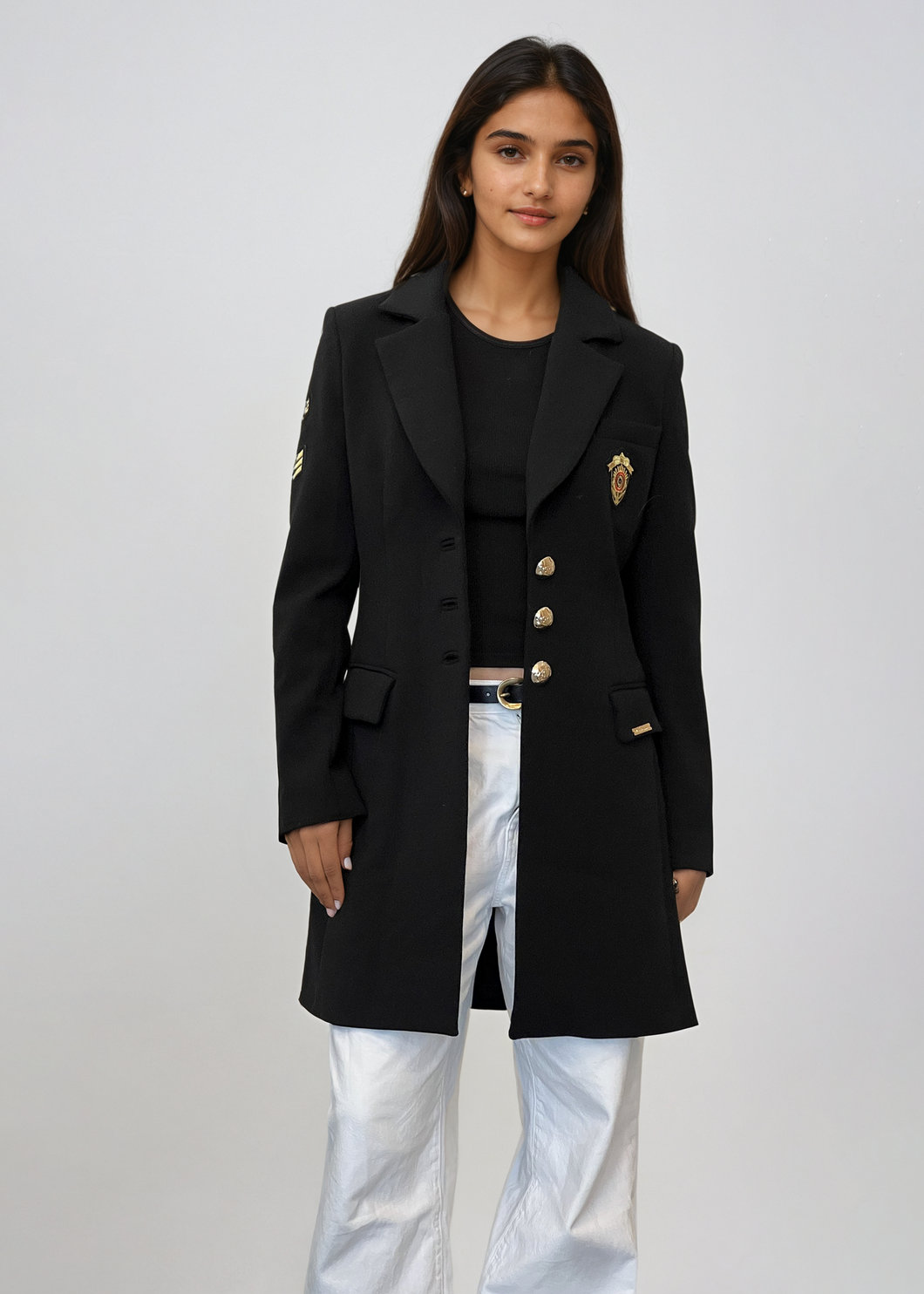 W Les Femmes Military Coat