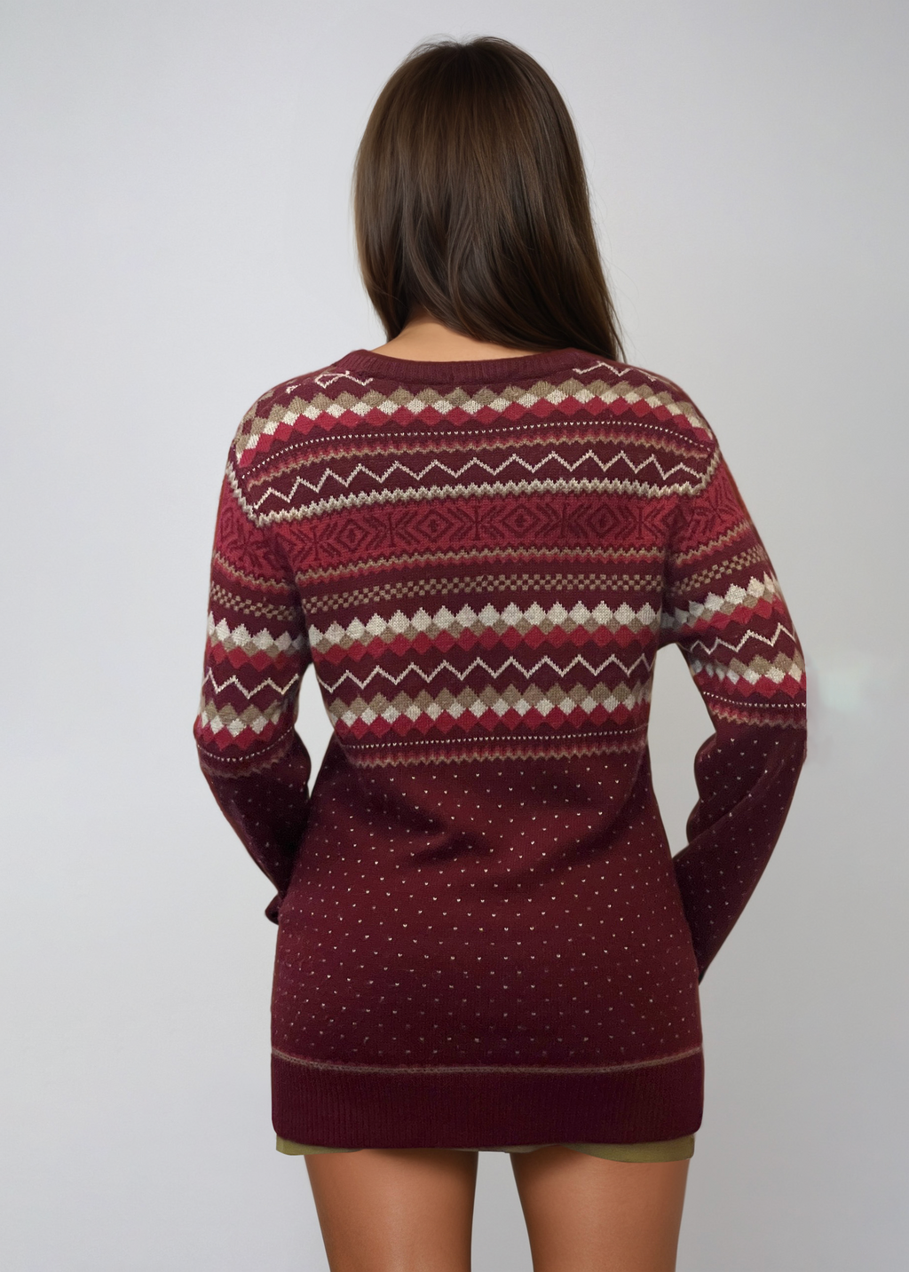 Burberry Red Printed Sweater