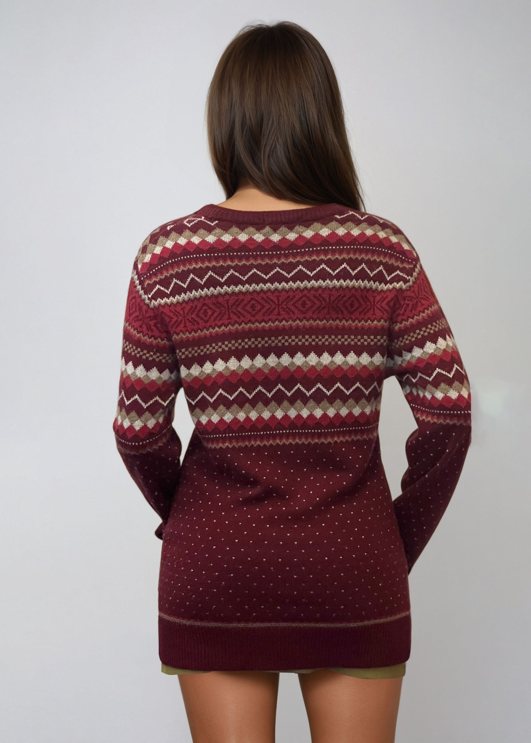 Burberry Red Printed Sweater