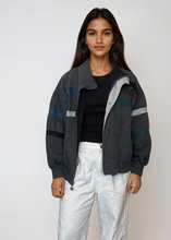 Load image into Gallery viewer, Dior Dark Grey and Blue Sweatshirt Jacket
