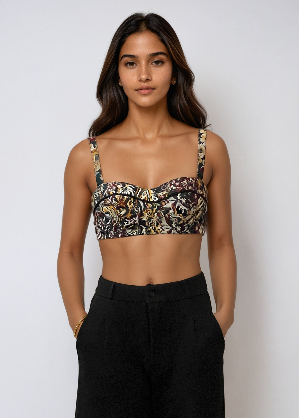 Oscar De La Renta Embroidered Bralette