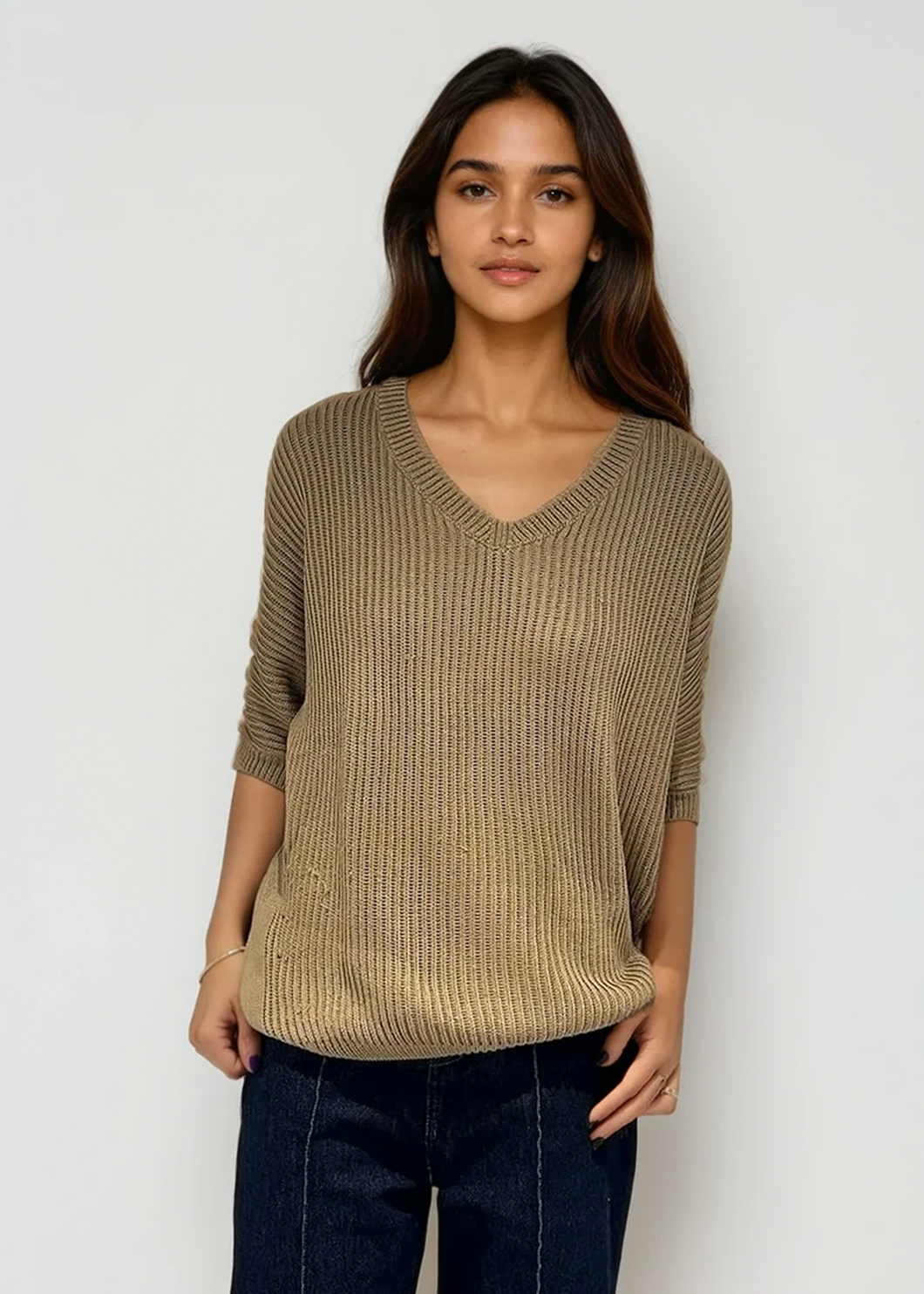 Loro Piana Tan Sweater Tee