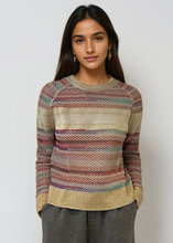 Load image into Gallery viewer, Dior Gold Mettalic Spellout Sweater
