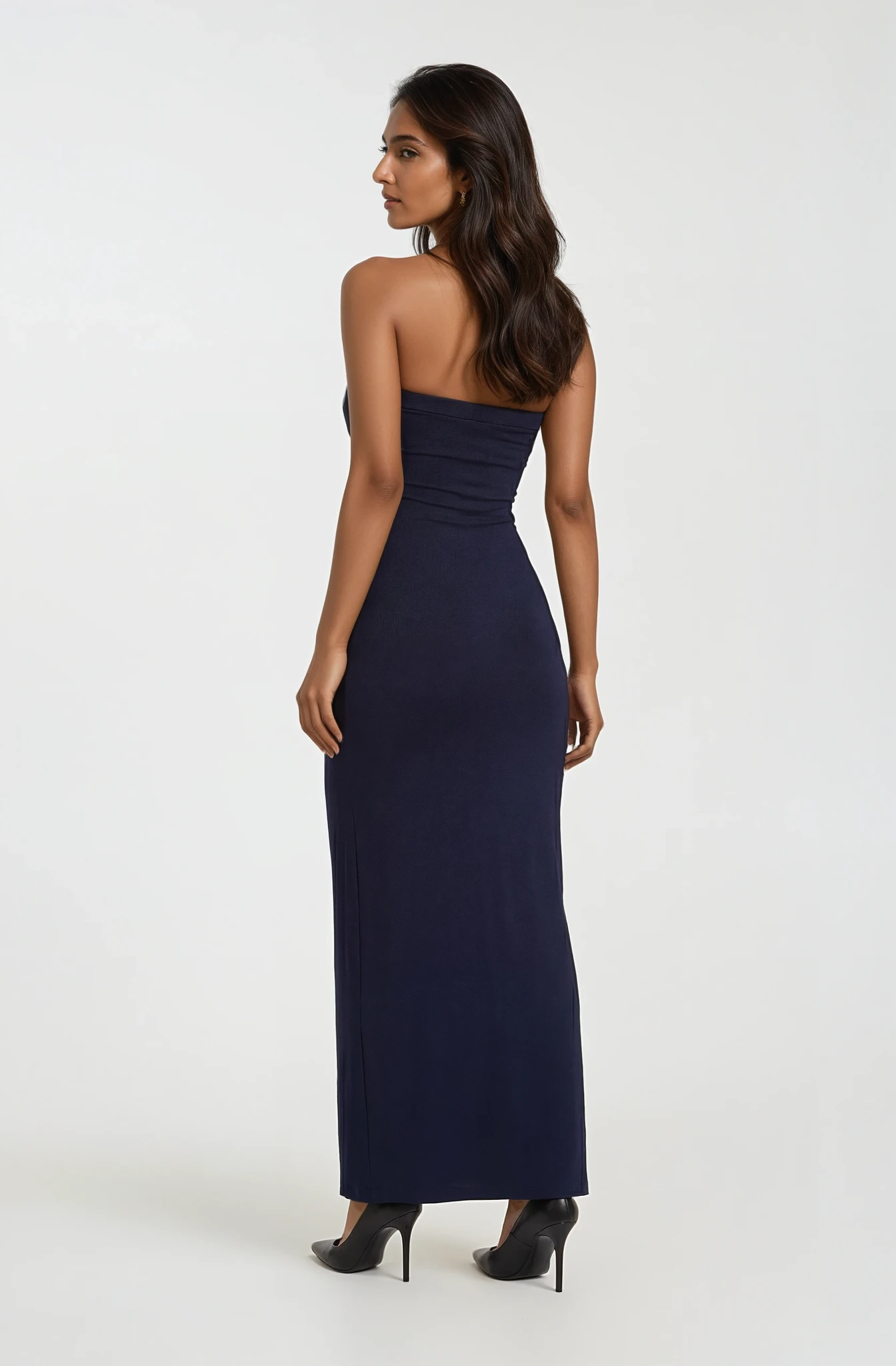 Yigal Azrouel Navy Strapless Gown