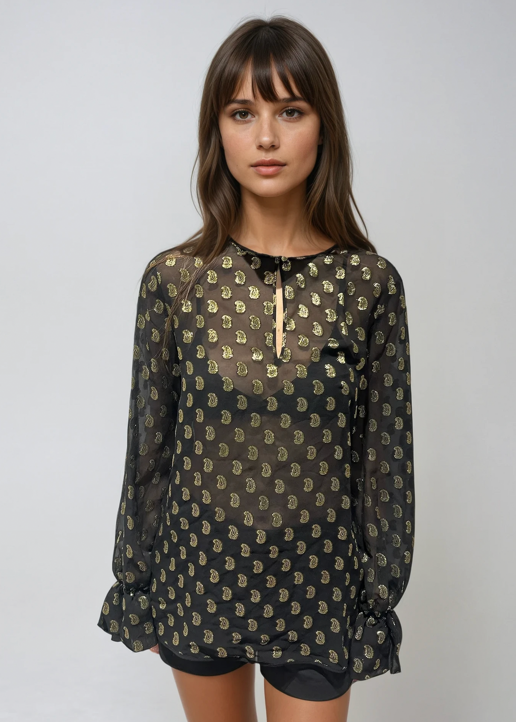 Etro Black and Gold Blouse