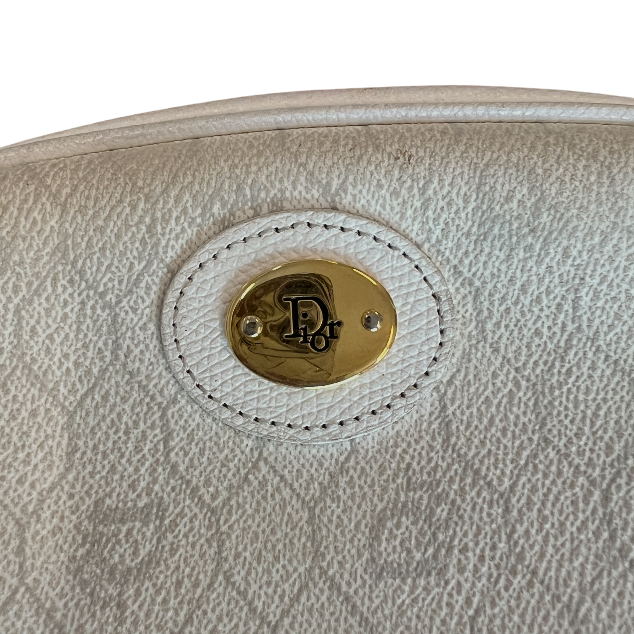 Dior White Honeycomb Crossbody