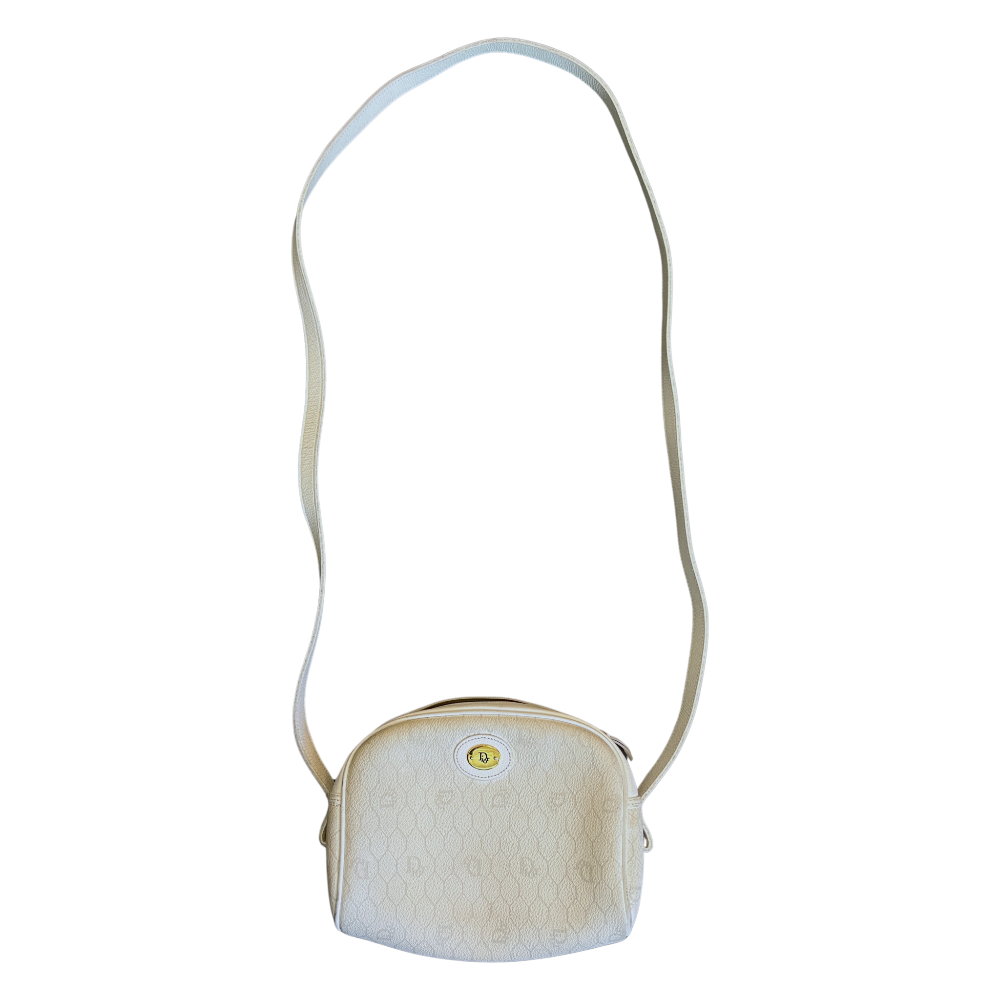 Dior White Honeycomb Crossbody