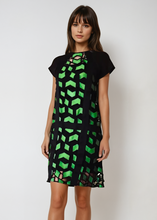 Load image into Gallery viewer, Miu Miu Green and Black Cutout Dress
