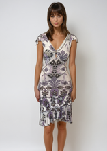 Load image into Gallery viewer, Cavalli Purple and White Midi Dress
