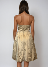 Load image into Gallery viewer, Oscar De La Renta Gold Midi Dress
