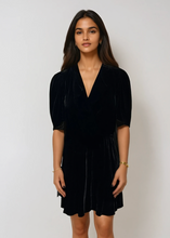 Load image into Gallery viewer, Isabel Marant Black Velvet Mini Dress
