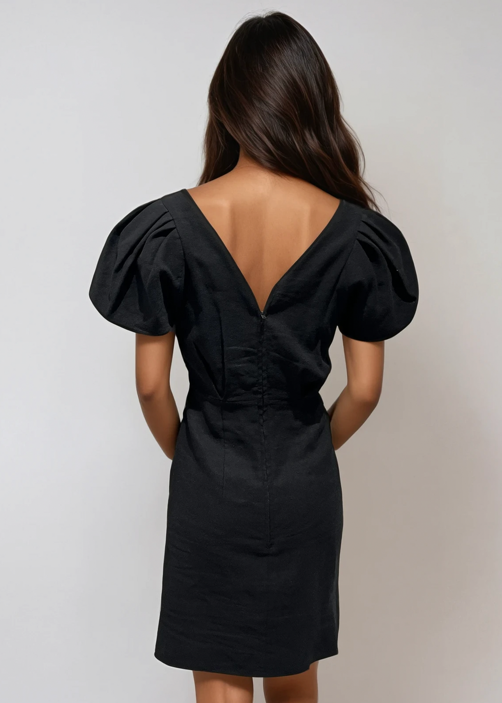 Isabel Marant Black Puff Sleeve Mini Dress