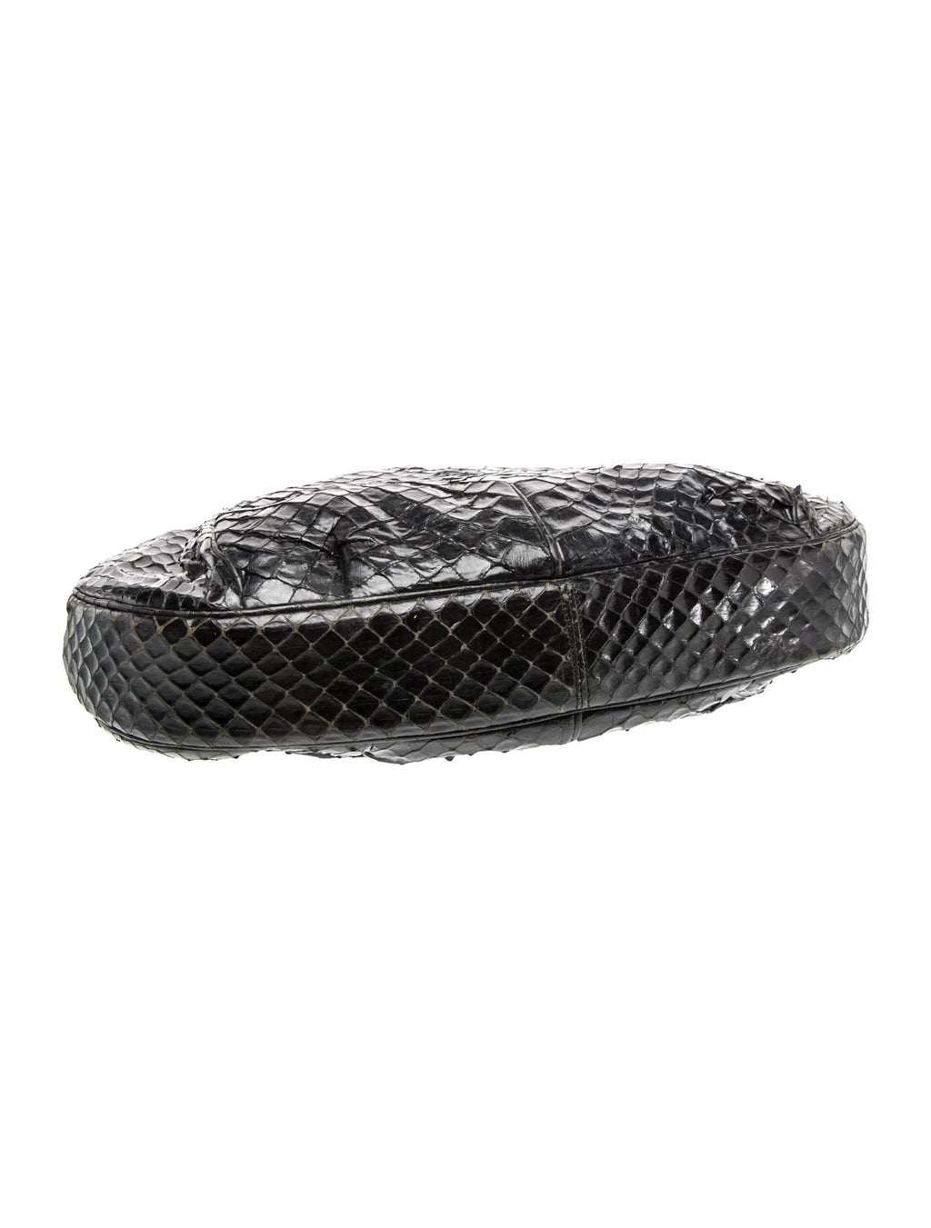 Judith Leiber Black Snakeskin Handbag