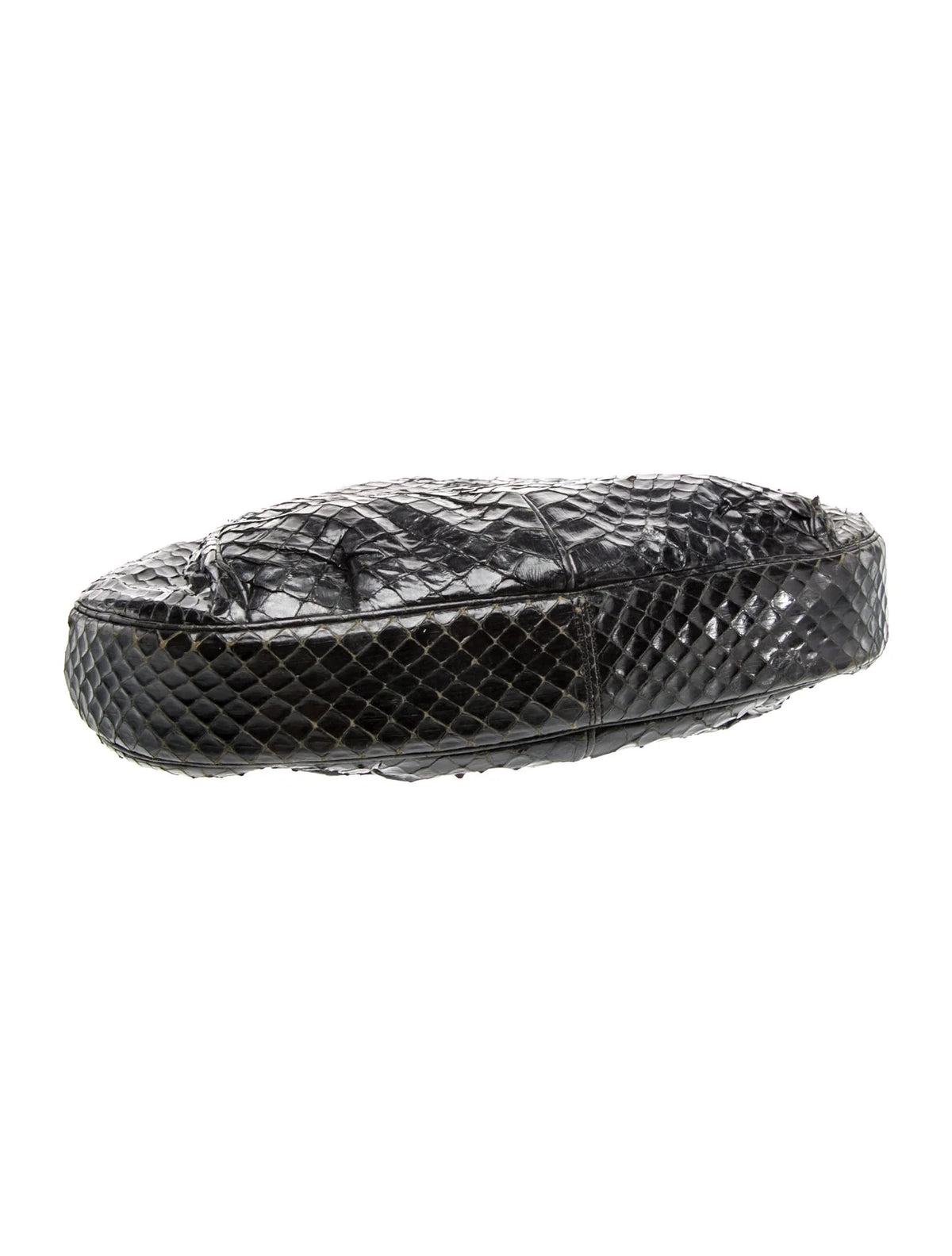 Judith Leiber Black Snakeskin Handbag